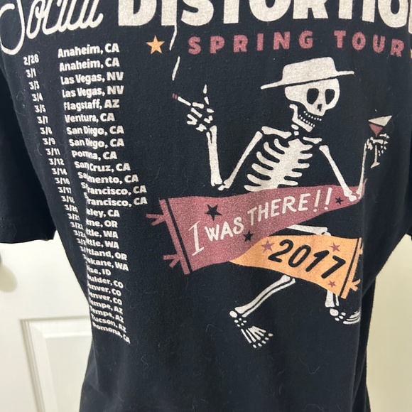 Black Kat Vintage Social Distortion 2017 Spring Tour Skeleton Concert Tee Size S - Picture 6 of 7